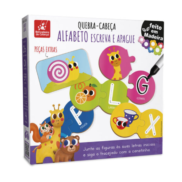 QUEBRA CABEÇA - ALFABETO ESCREVE E APAGUE