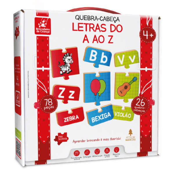 Quebra cabeça - letras do a ao z