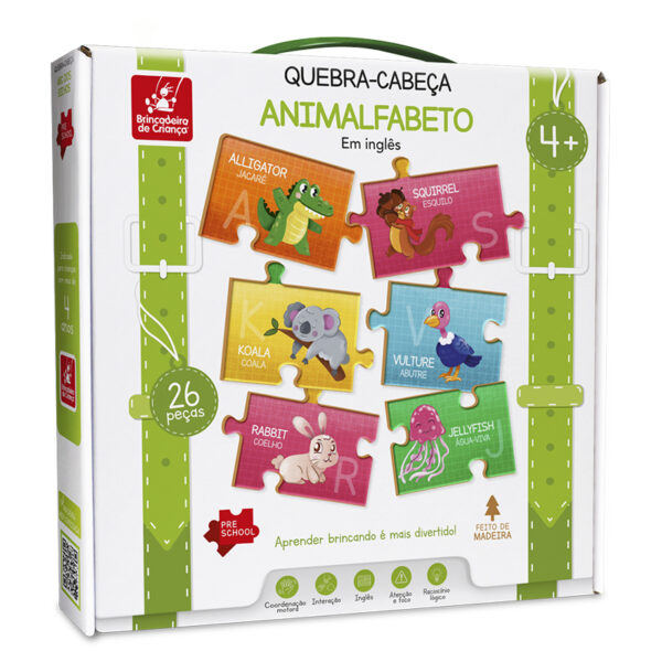 Quebra cabeça - animalfabeto em inglês