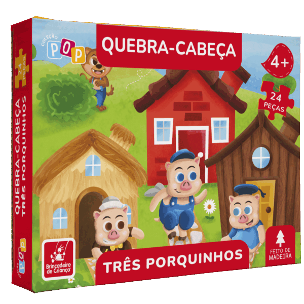 Quebra cabeça - três porquinhos