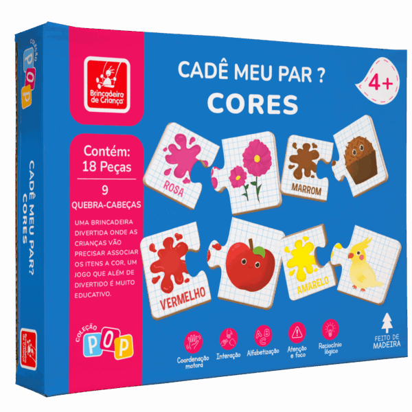 Quebra cabeça - cadê meu par? cores