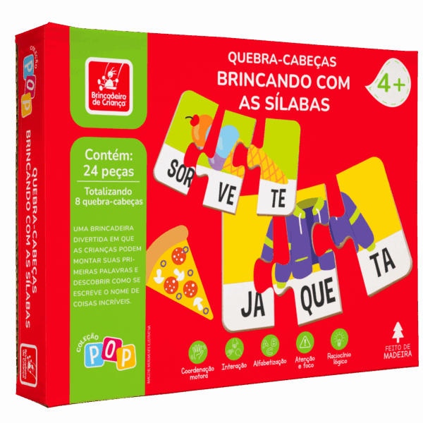 Quebra cabeça - brincando com as sílabas