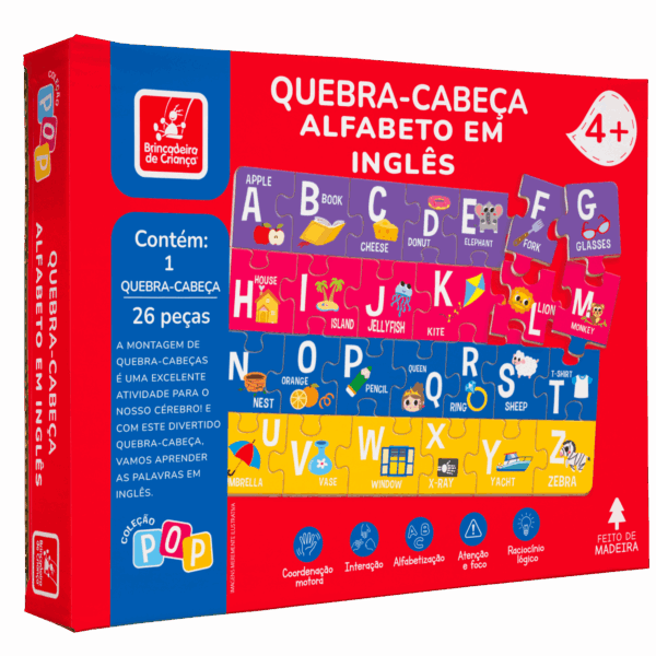 Quebra cabeça - alfabeto em inglês