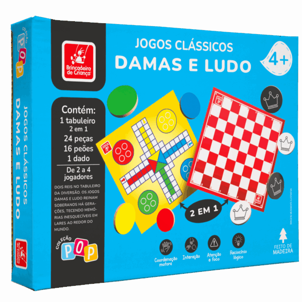 Jogos clássicos - damas e ludo
