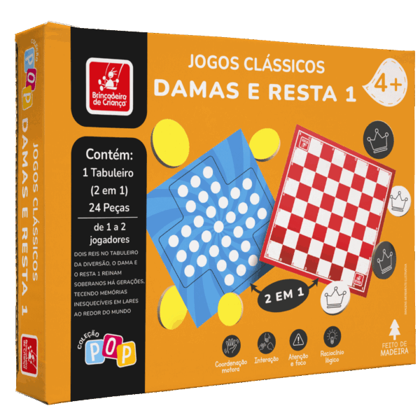 Jogos clássicos - damas e resta 1