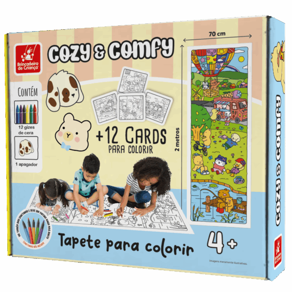 Tapete para colorir - cozy e comfy