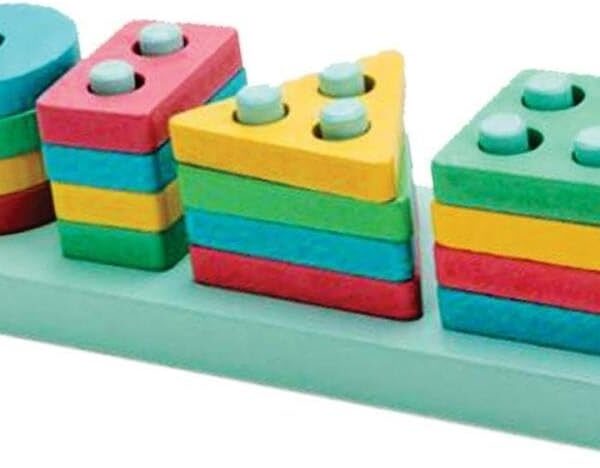 Encaixe divertido formas e cores 17 peças