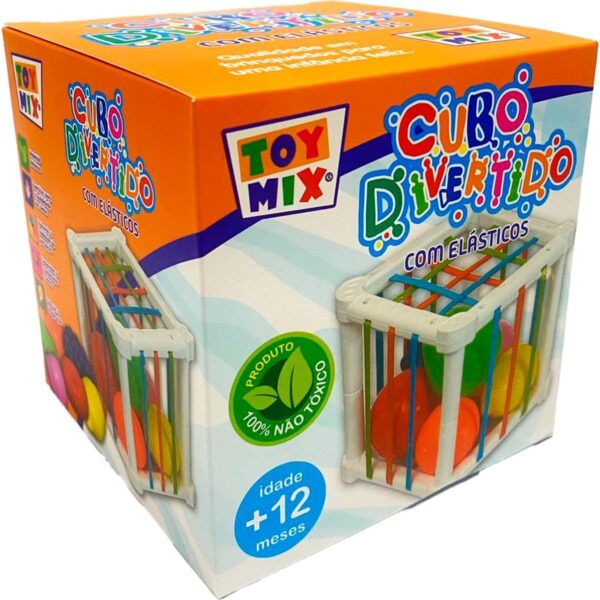 Cubo divertido com elásticos