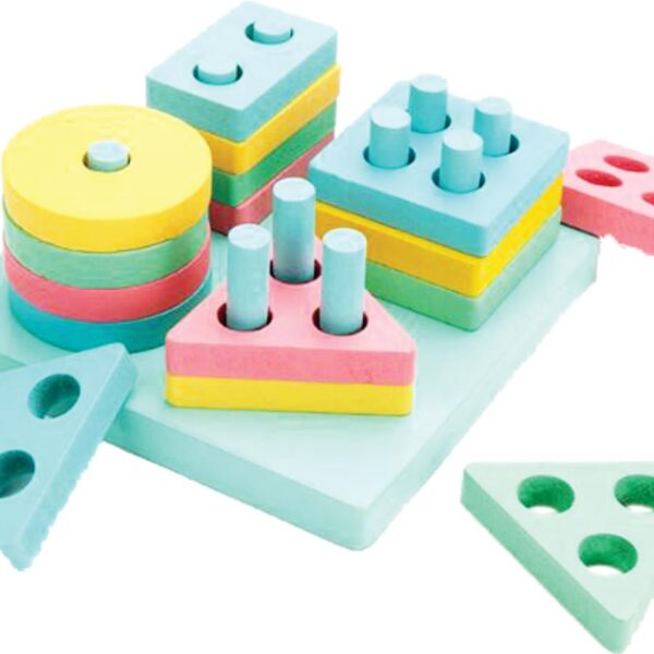 Encaixe divertido 17 formas e cores peças sortido 2