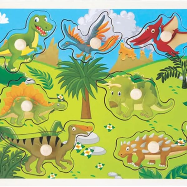 Encaixe divertido com pinos - Dinossauro