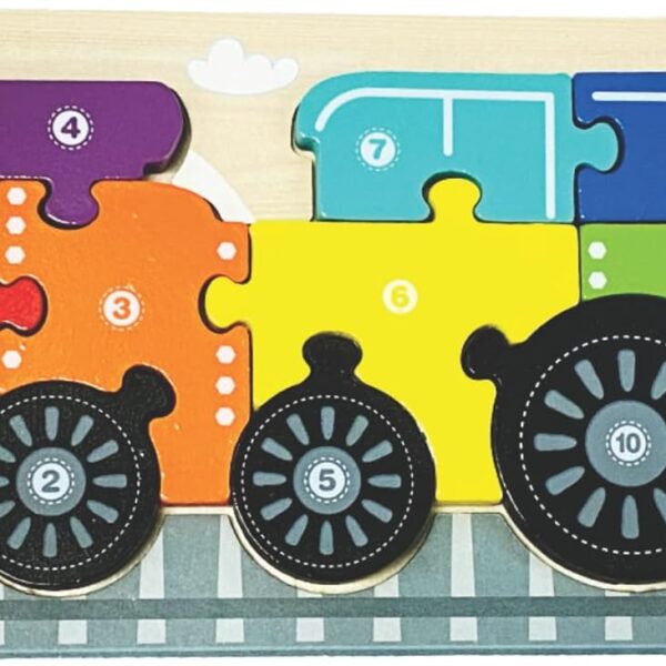 Quebra-cabeça 3D trem