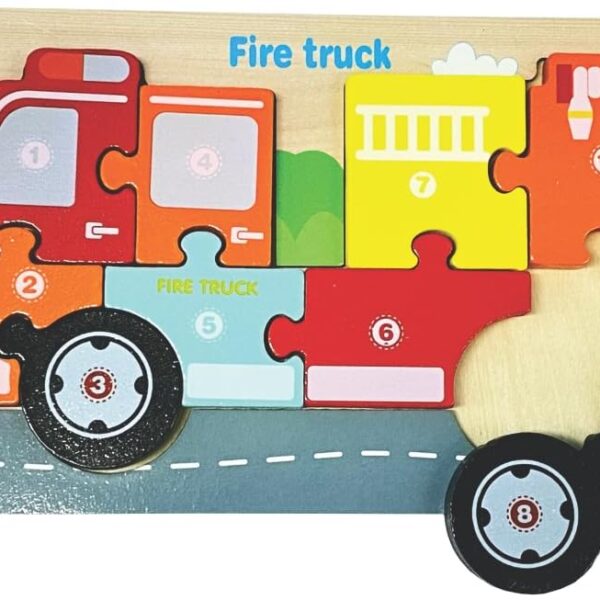 Quebra-cabeça 3D fire car