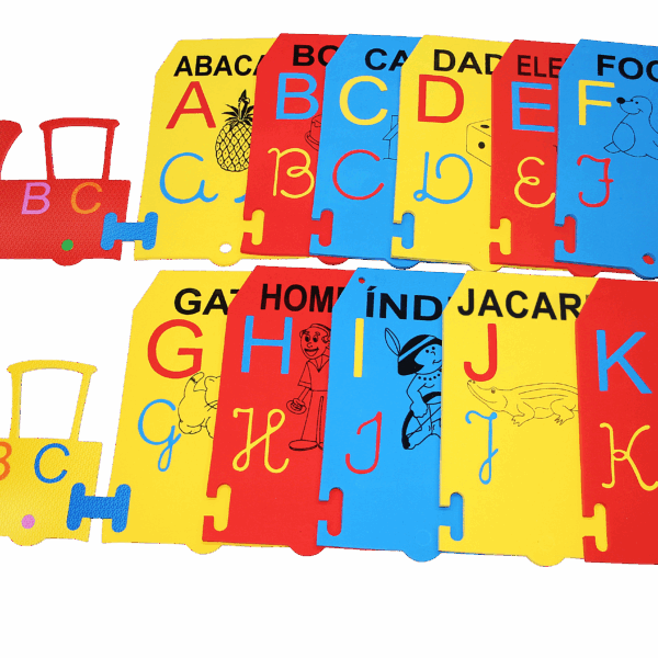 Alfabeto ilustrado de parede