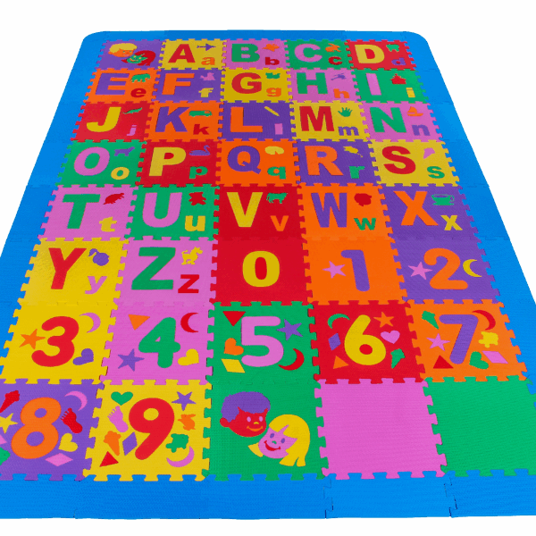 Tapete super numeralfa com bordas