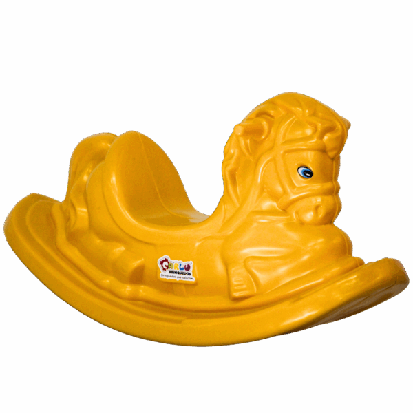 Balanço infantil cavalinho - amarelo