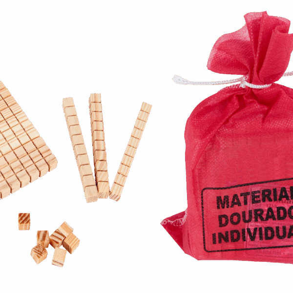 Material dourado 111 peças embalado no TNT