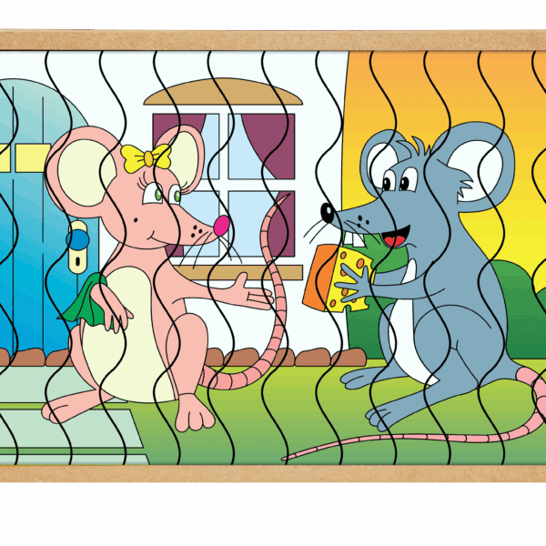 Quebra-cabeça casal - ratos