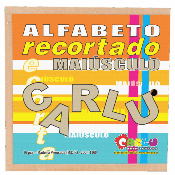 Alfabeto recortado letras maiúsculas