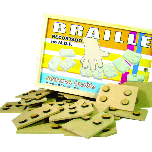 Braille recortado no mdf