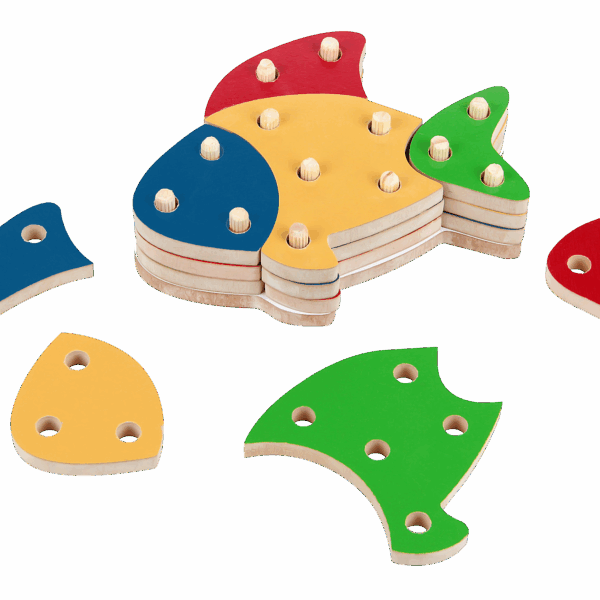 Troca e encaixa as cores - peixes