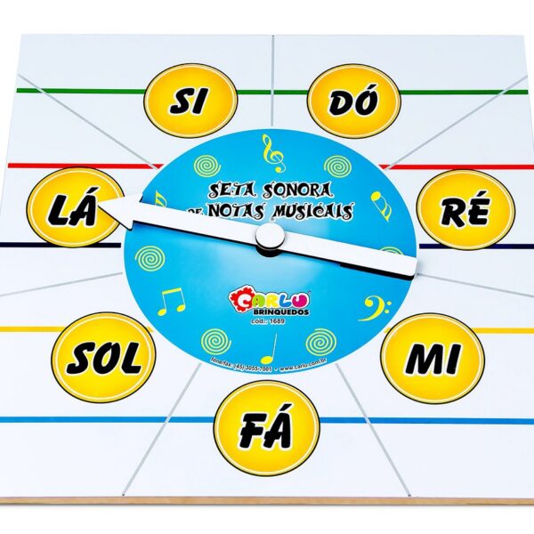 Seta sonora de notas musicais