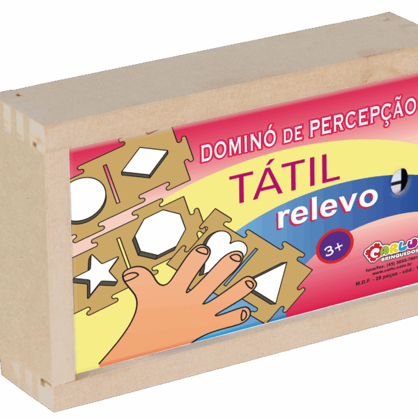 Dominó de percepção tátil-relevo