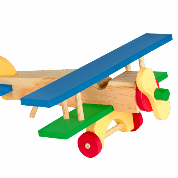Avião de madeira