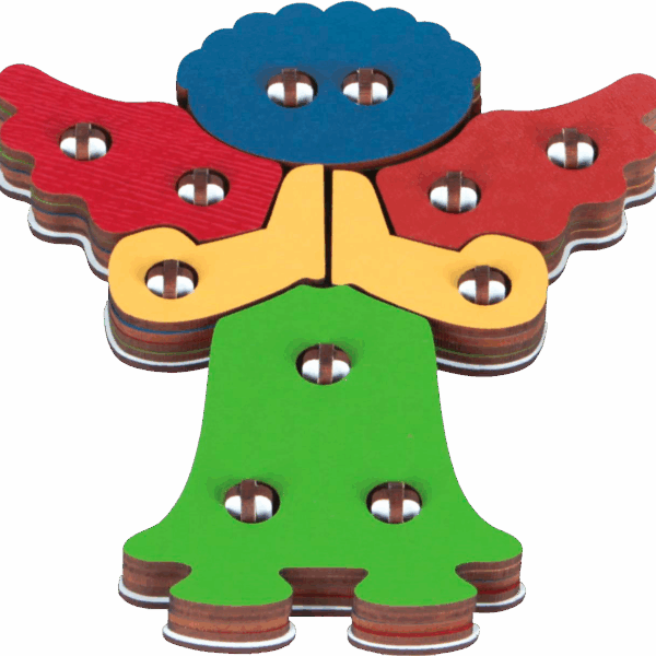 Troca e encaixa as cores - anjo rezando