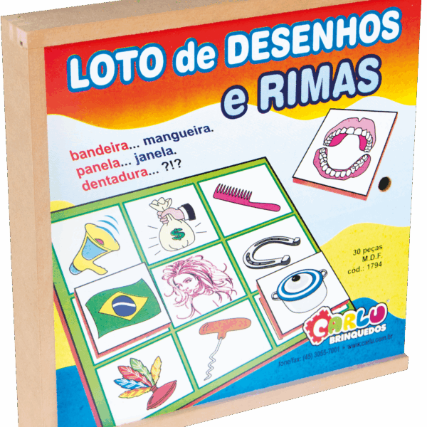 Loto desenhos e rimas