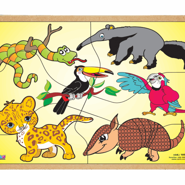Quebra-cabeça animais da fauna brasileira