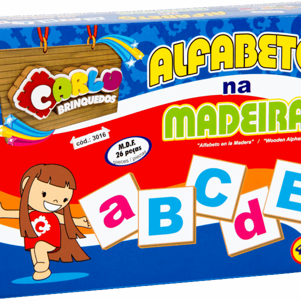 Alfabeto na madeira