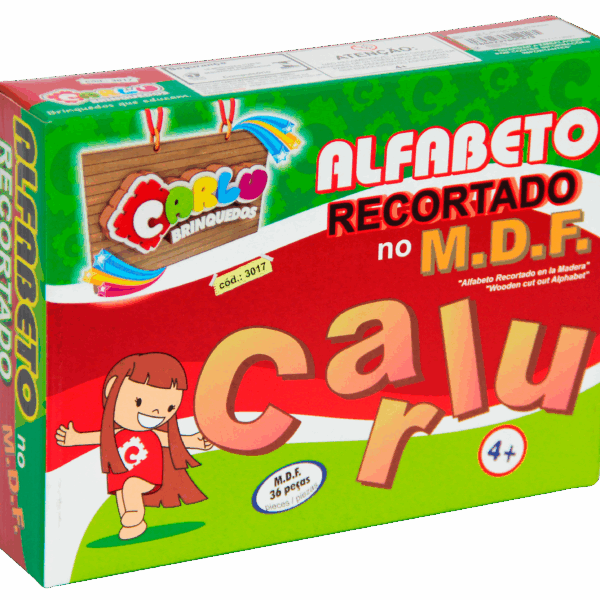 Alfabeto cortado no mdf