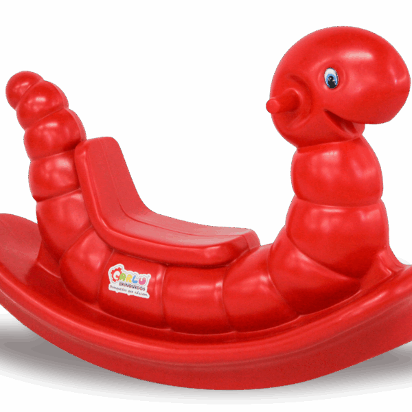 Balanço infantil minhoca - vermelha
