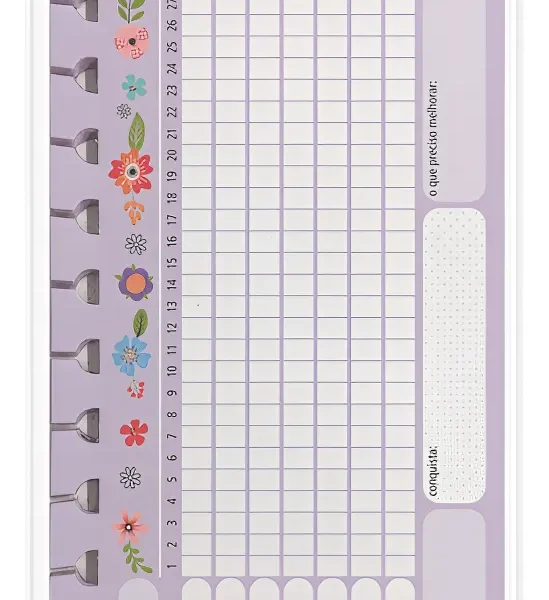 Bloquinho folhas removíveis controle de hábitos