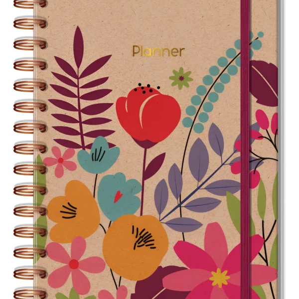 Agenda floral kraft M