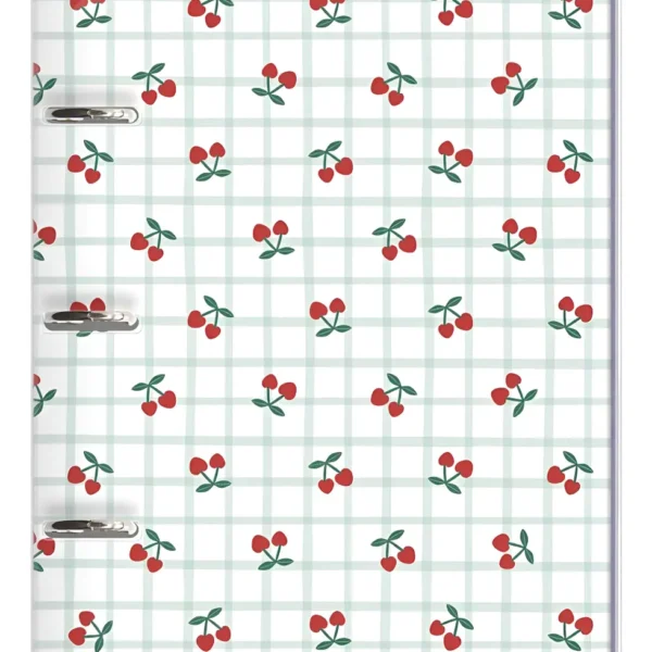 caderno argolado Cereja