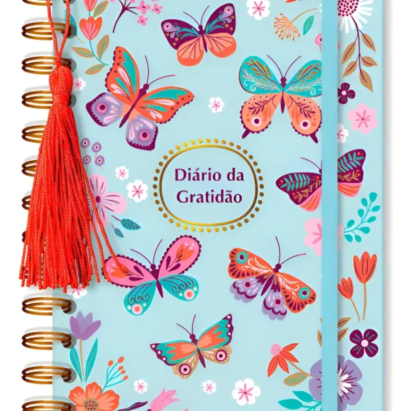 Diário da gratidão borboletas no jardim