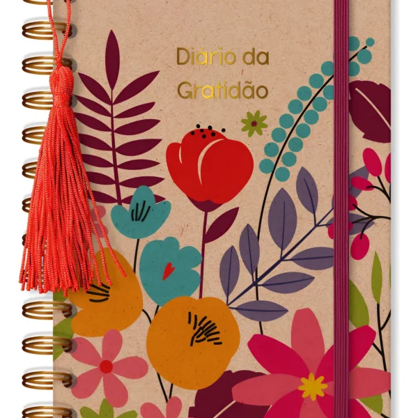 Diário da gratidão floral kraft