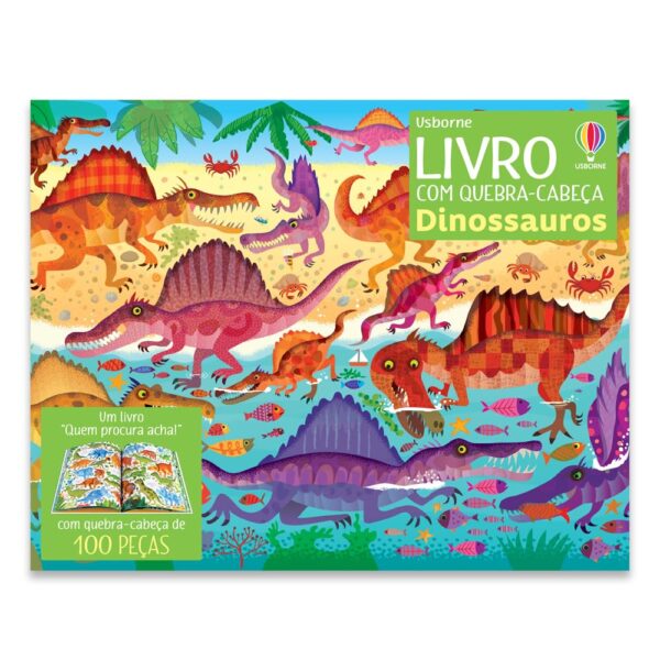 Dinossauros: Livros com quebra-cabeças
