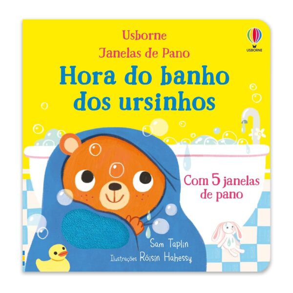 Hora do banho dos ursinhos: janelas de pano