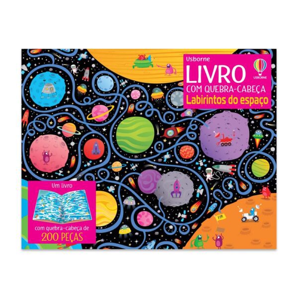 Labirintos do espaço: livro com quebra-cabeça