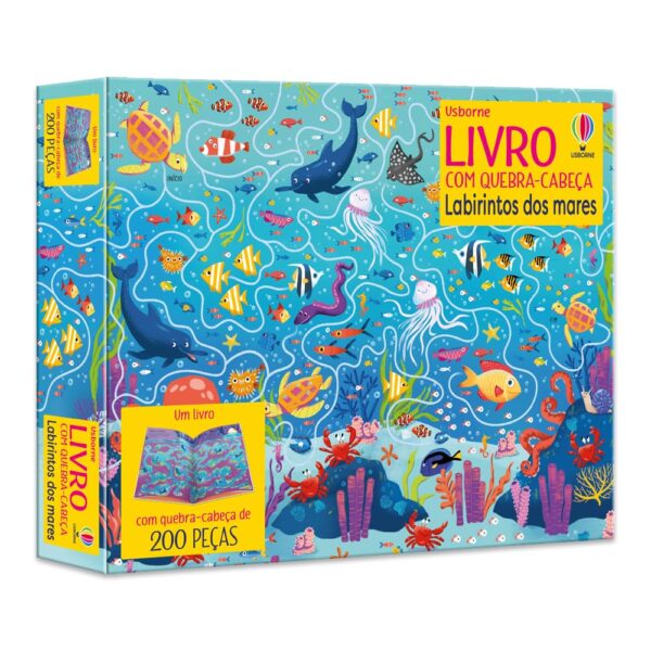 Labirintos dos mares: livro com quebra-cabeça
