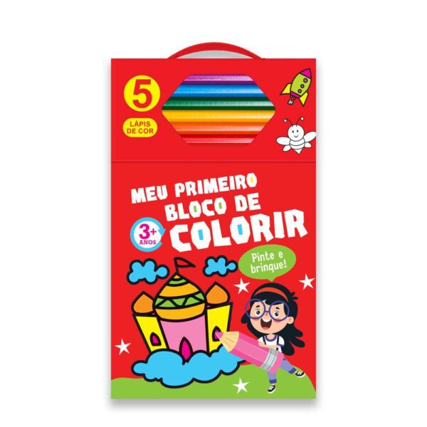 Meu primeiro bloco de colorir vermelho