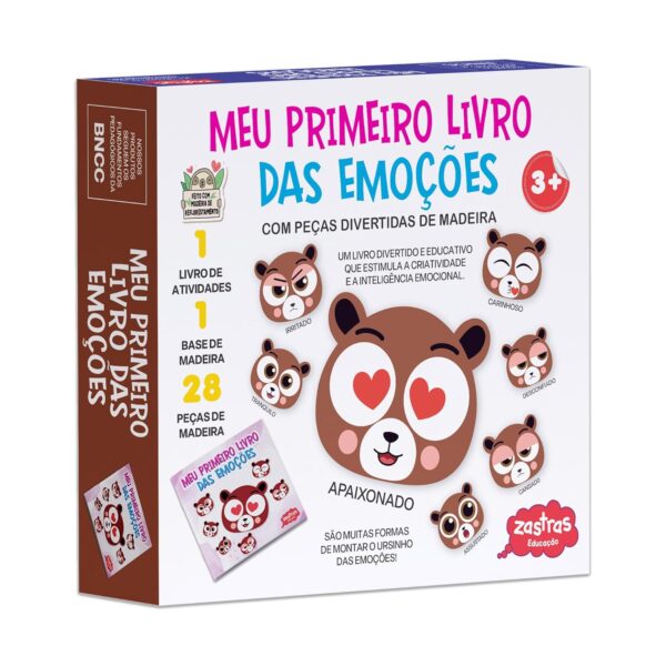 Meu primeiro livro das emoções com peças de madeira